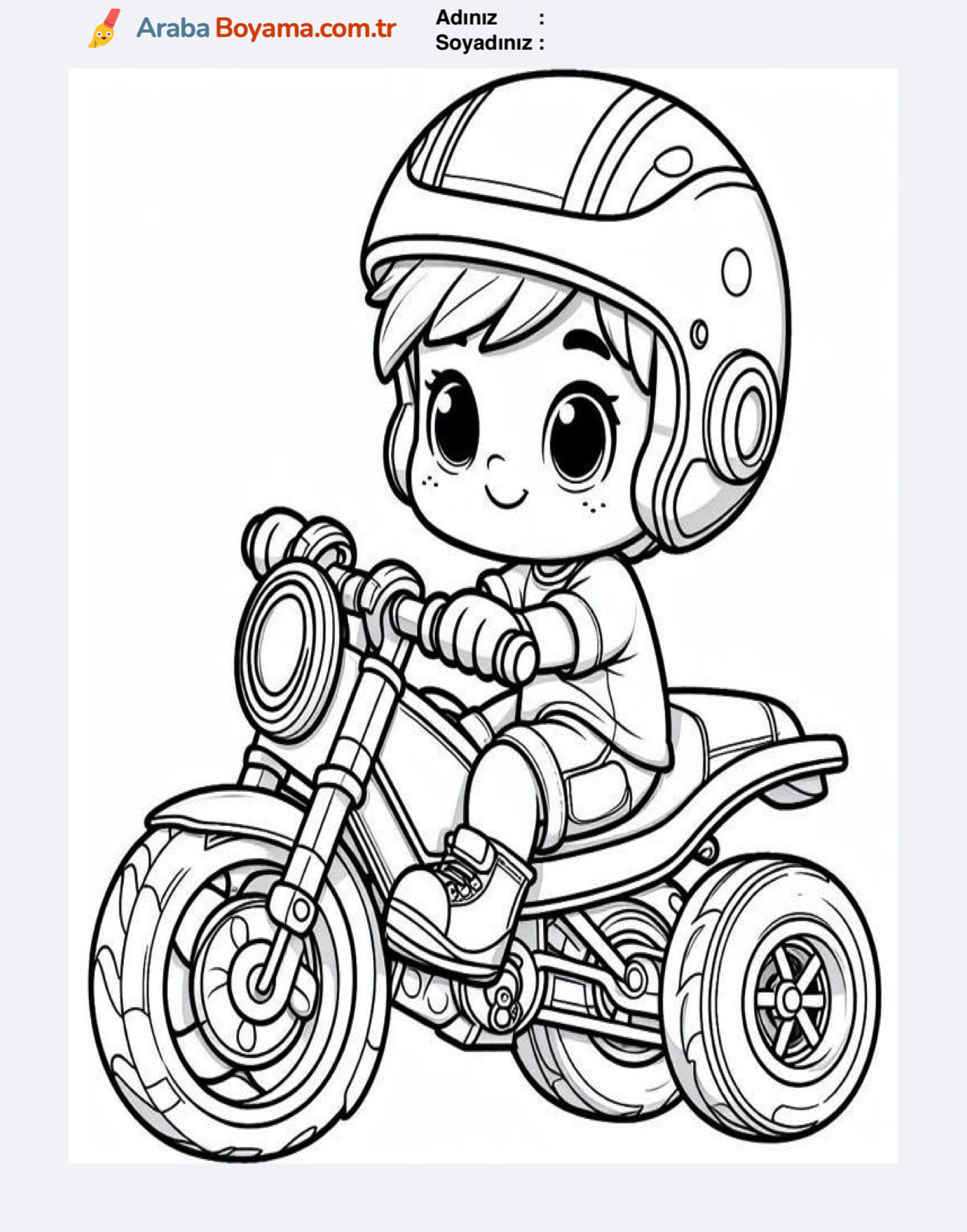 3 Tekerlekli Motor Boyama