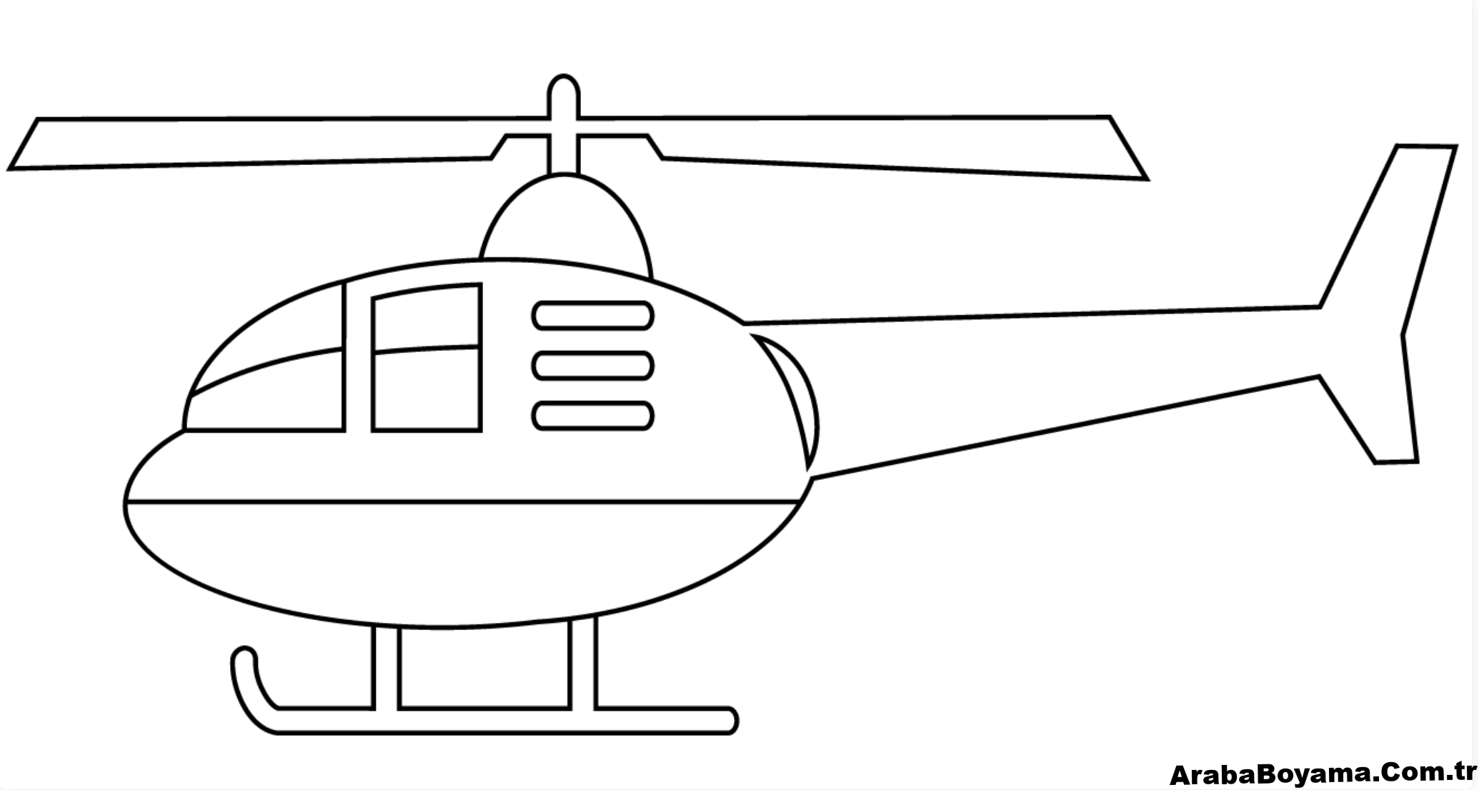 3 Yaş Helikopter Boyama