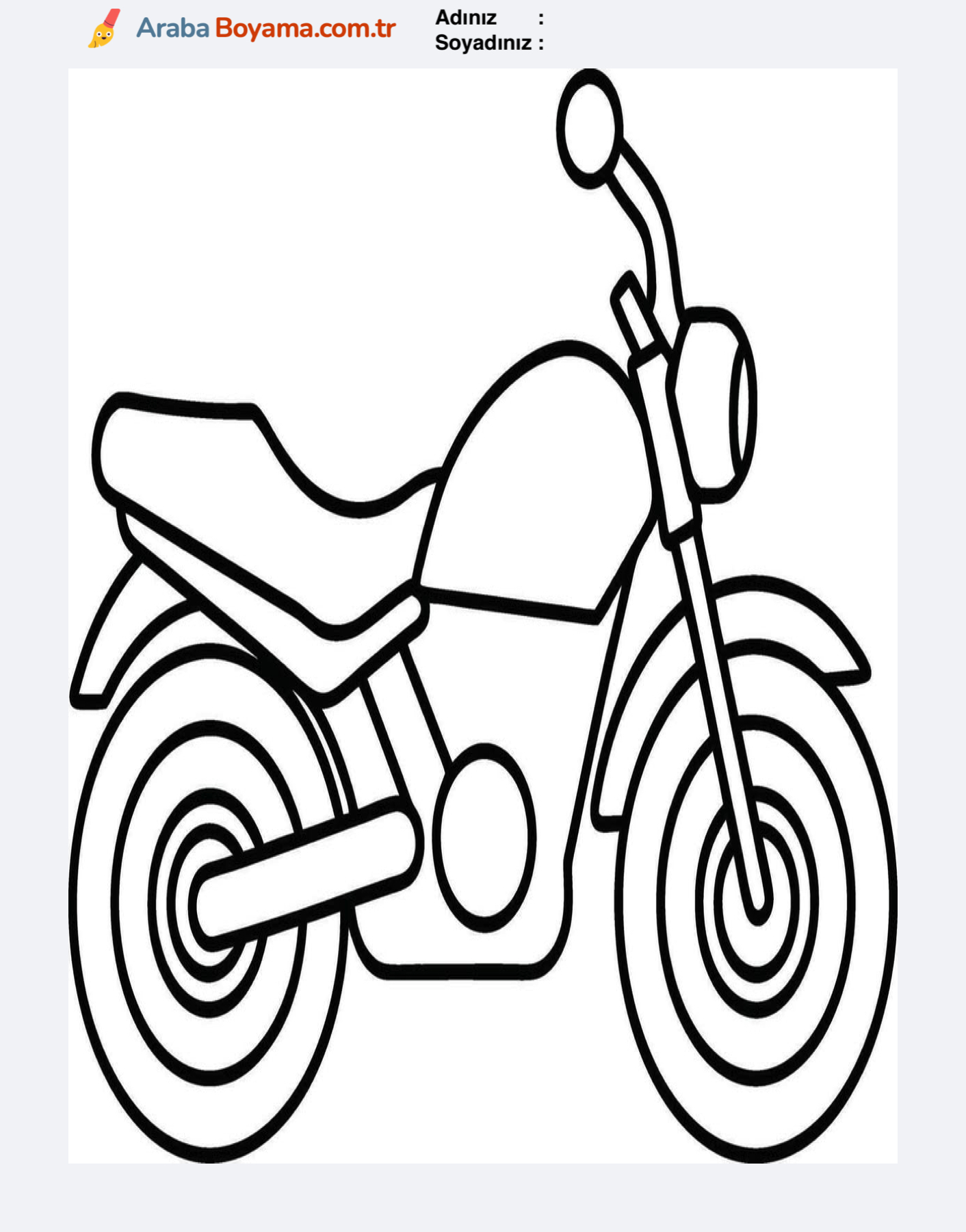 Anasınıfı Motosiklet Boyama