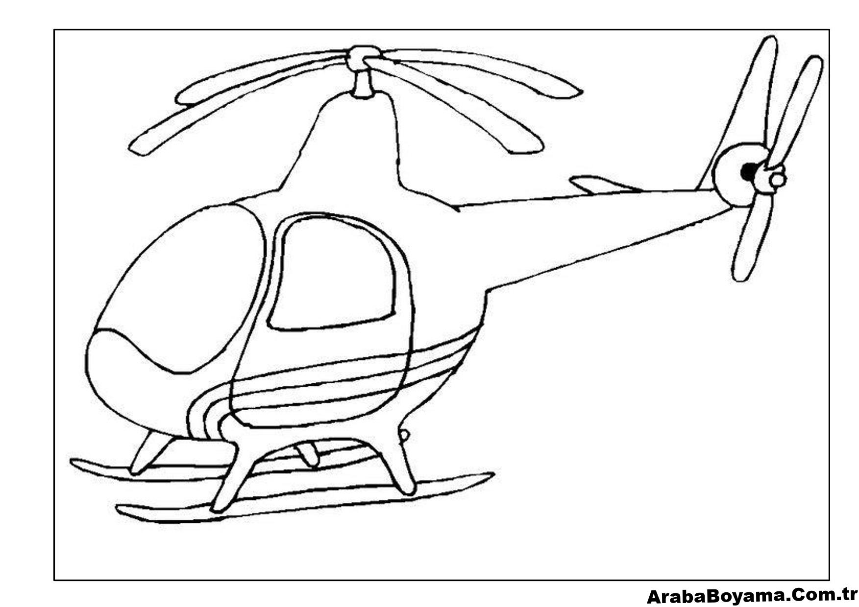 Basit Helikopter Boyama