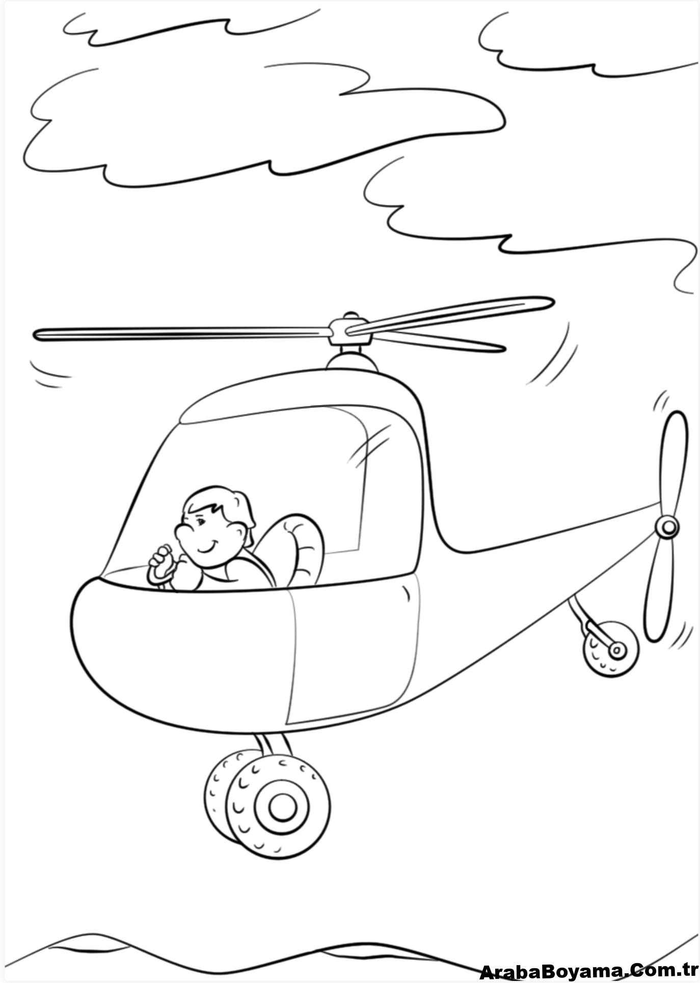 Havada Helikopter Boyama
