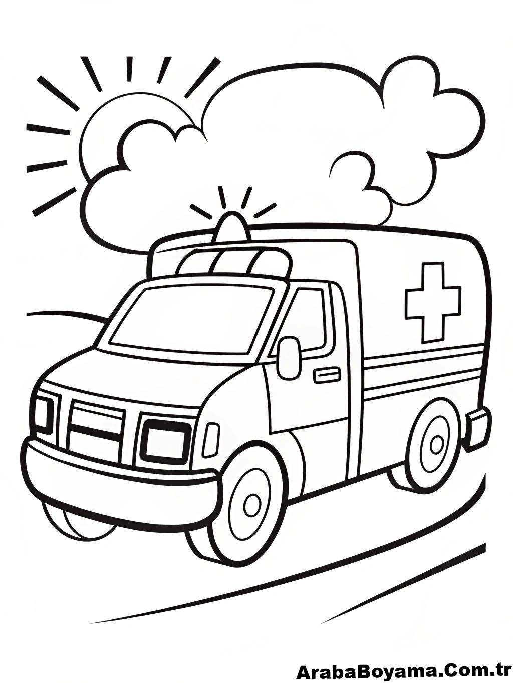 Kolay Ambulans Boyama