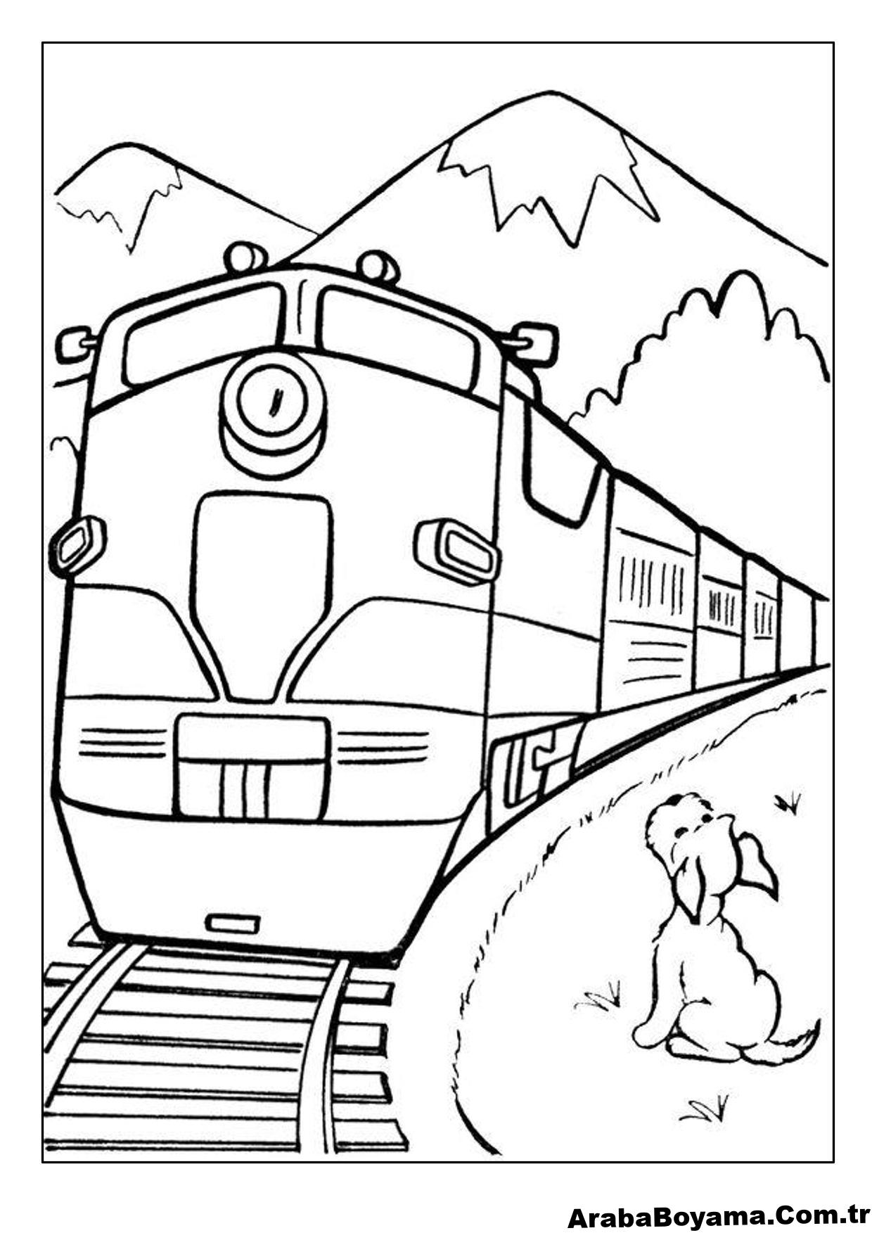 Köpek ve Tren Boyama