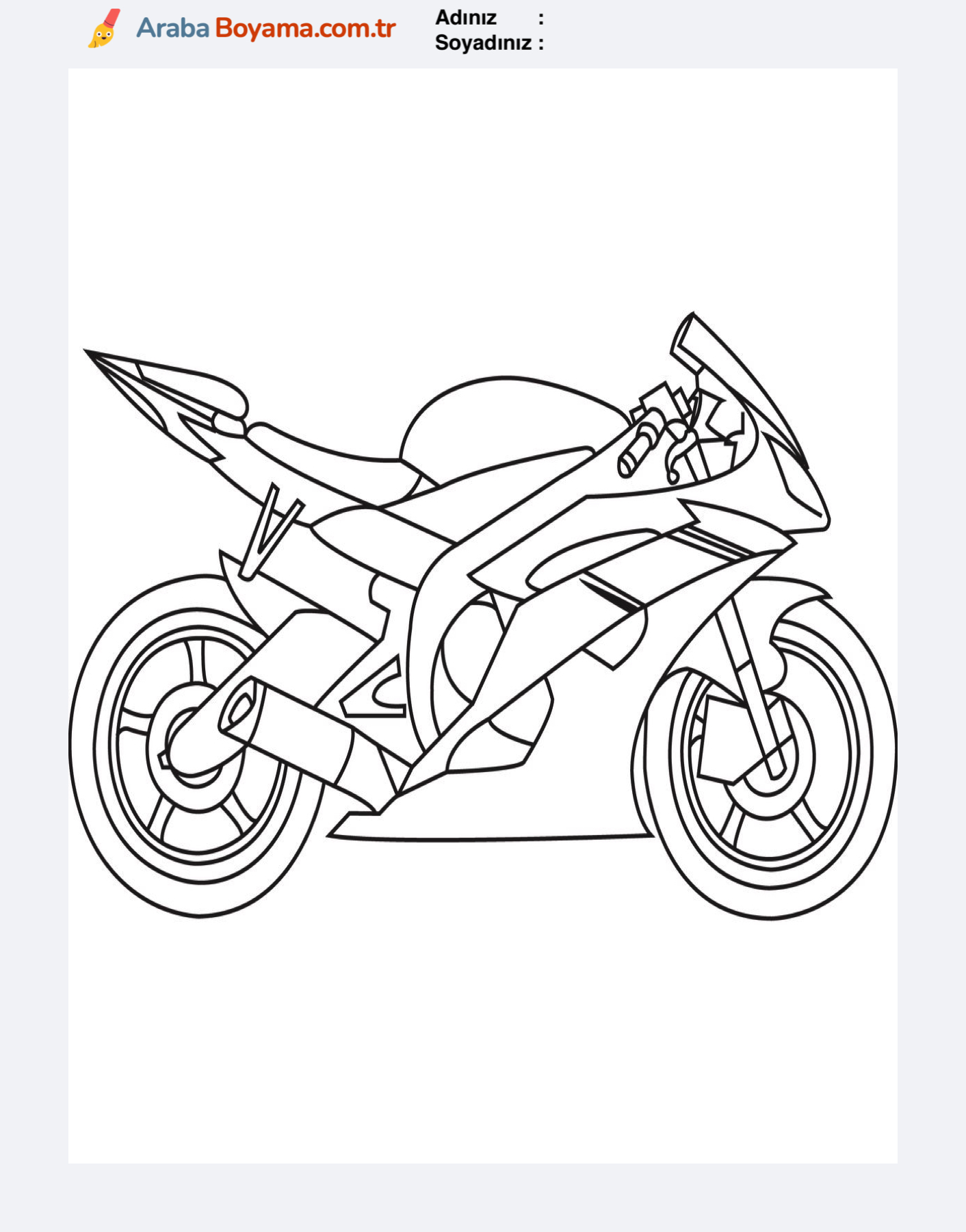 Yarış Motoru Boyama