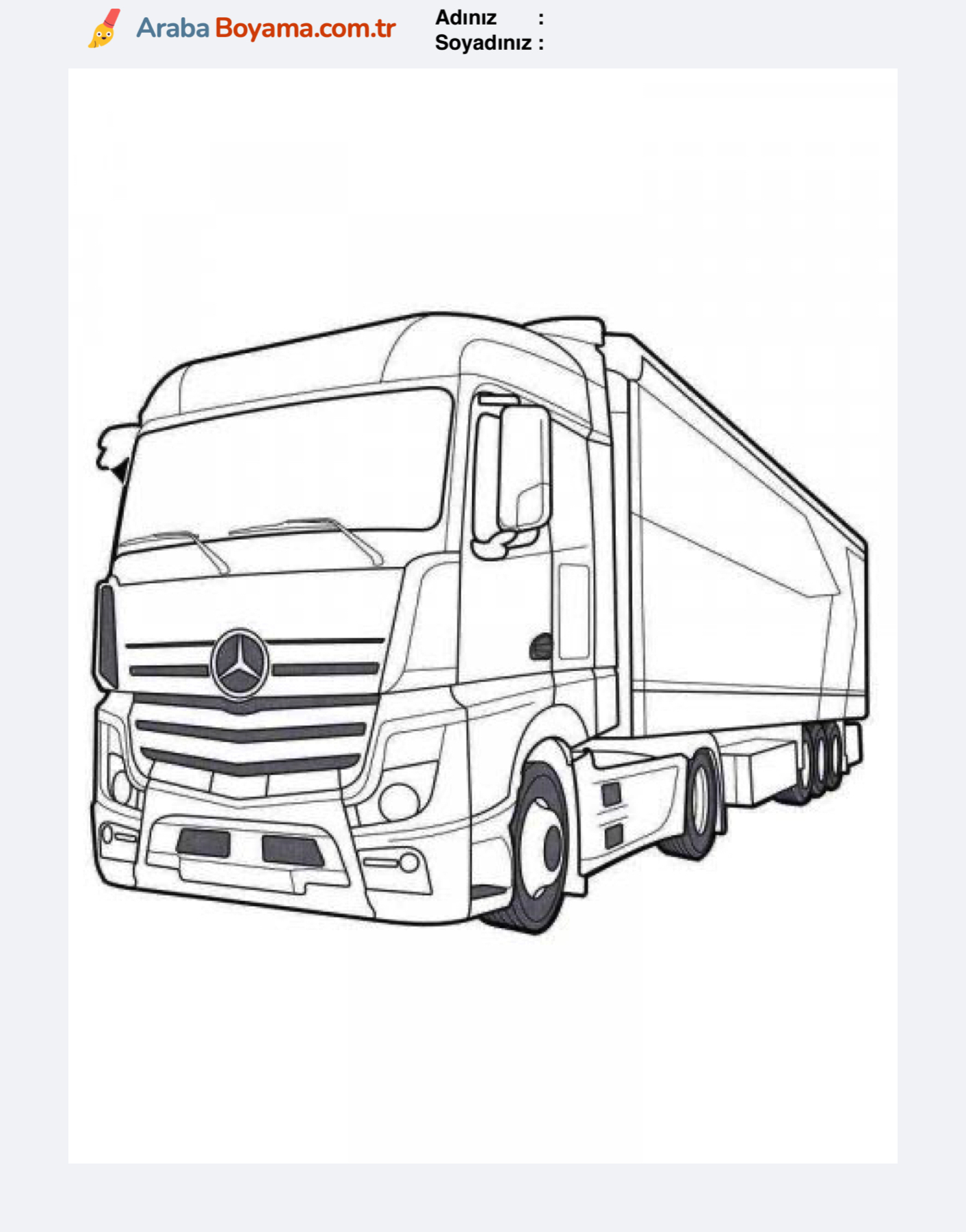 Mercedes Tır Boyama